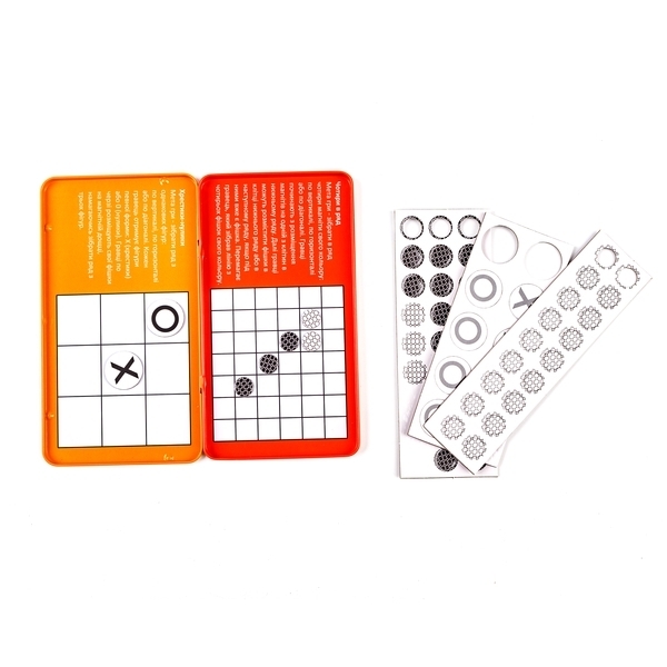 Магнітна мінігра JoyBand Хрестики-нулики, укр. мова 4×4 (018) - Pampik - 4