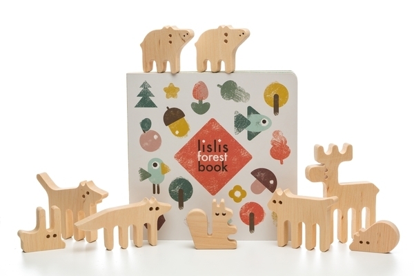 Настільна гра Lislis toys Лісові звірі в підставках з книгою (02 ЛЗ 0003) - Pampik