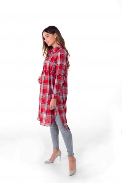 Сорочка-плаття Milk and the City Шотландка, S, червоний (MC-0101) - Pampik - 6