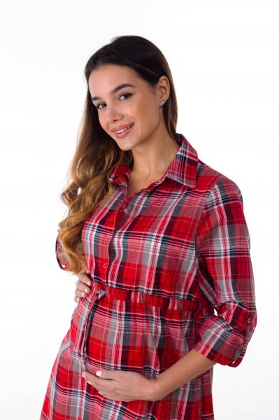 Сорочка-плаття Milk and the City Шотландка, S, червоний (MC-0101) - Pampik - 2
