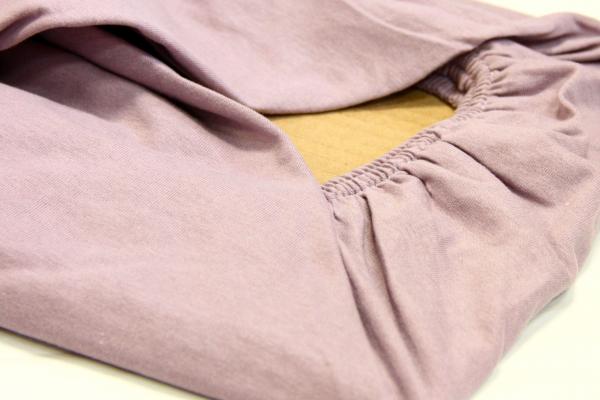 Простыня LightHouse, трикотажная на резинке, 200х90 см, фиолетовый (46494) - Pampik - 5