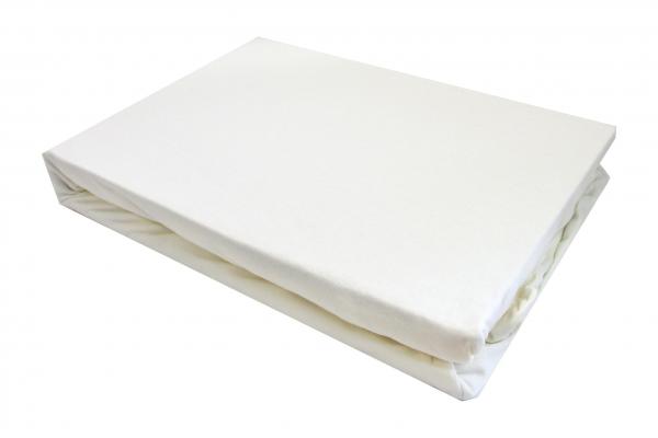 Простыня LightHouse, трикотажная на резинке, 200х90 см, молочный (46425) - Pampik - 3