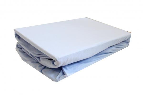 Простыня LightHouse, трикотажная на резинке, 200х90 см, голубой (46470) - Pampik - 3