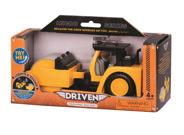 Машинка Driven Micro Каток, жовтий з чорним (WH1015Z) - Pampik - 4