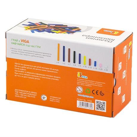 Навчальний набір Viga Toys Палички Кюїзенера (51765) - Pampik - 5