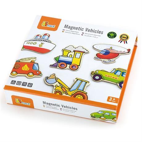 Набір магнітів Viga Toys Транспорт, 20 шт. (58924) - Pampik - 2