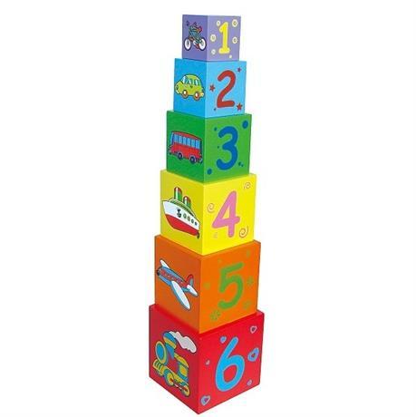 Набір кубиків Viga Toys Пірамідка (59461) - Pampik - 2
