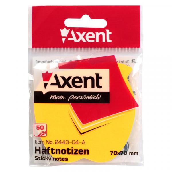 Стікери з клейким шаром Axent Яблуко, 70х70 мм, 50 листів (2443-04-A) - Pampik - 3