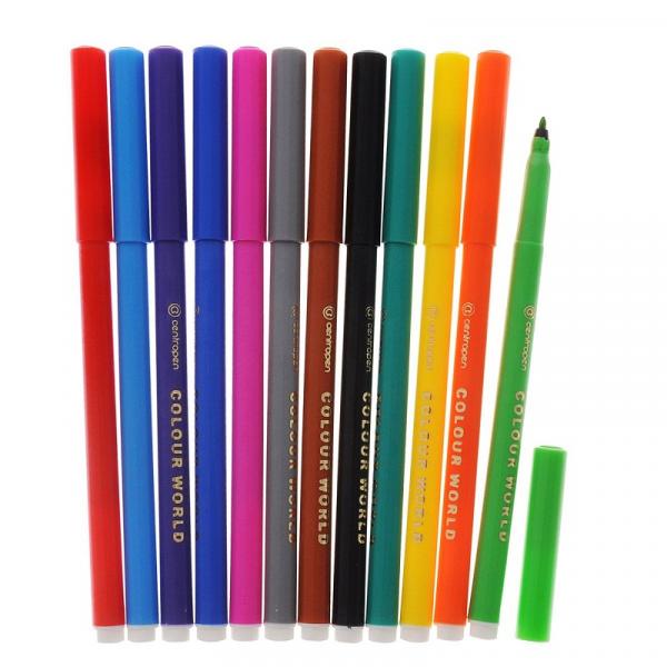 Фломастери Centropen, 12 шт. (7550/12 ТП) - Pampik - 2