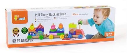 Игрушка-каталка Viga Toys Паровозик (50089) - Pampik - 2