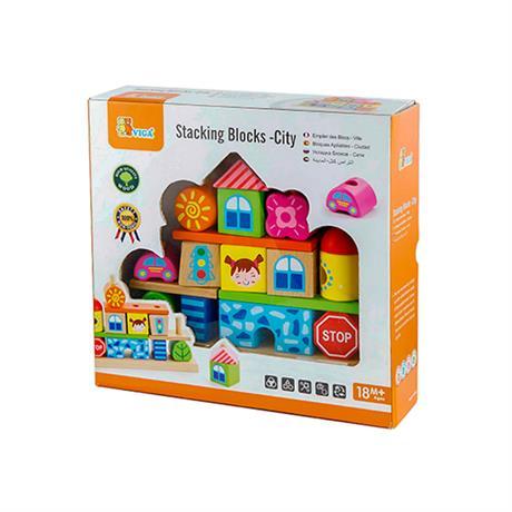 Набір кубиків Viga Toys Місто (50043) - Pampik - 3
