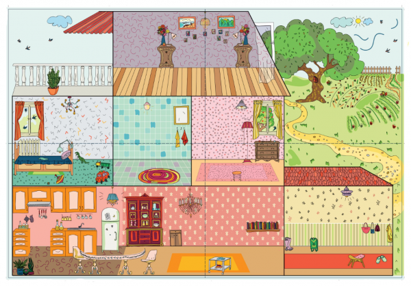 Гра Умняшка Ляльковий будиночок, з багаторазовими наліпками (КП-003) - Pampik - 2