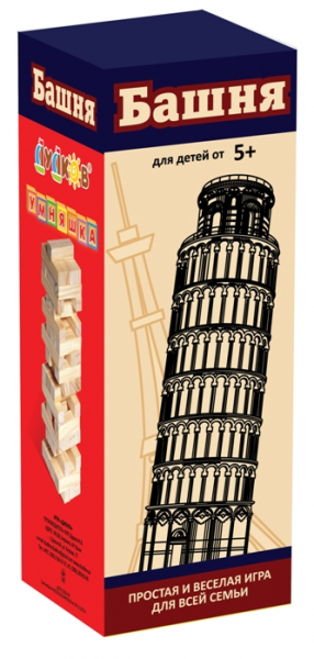 Настольная игра Умняшка Башня, 44 детали (20060) - Pampik