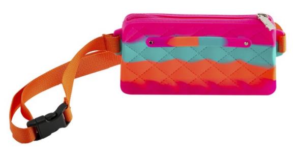 Клатч силіконовий на пояс Tinto, помаранчевий з малиновим (PB88.12) - Pampik