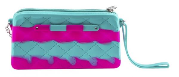 Клатч силіконовий Tinto, малиновий з бірюзовим (PP77.13) - Pampik
