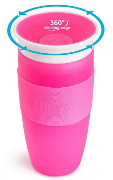 Чашка-непроливайка Munchkin Miracle 360 ​​Sippy, 414 мл, рожевий (17109.03) - Pampik - 2