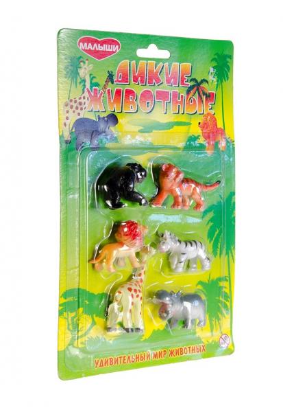 Набір фігурок в блістері Wing Crown Дикі тварини, 6 шт. (B27006/6) - Pampik - 2