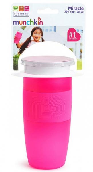 Чашка-непроливайка Munchkin Miracle 360 ​​Sippy, 414 мл, рожевий (17109.03) - Pampik - 3