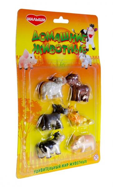 Набір фігурок в блістері Wing Crown Домашні тварини, 6 шт. (B27005/6) - Pampik - 2