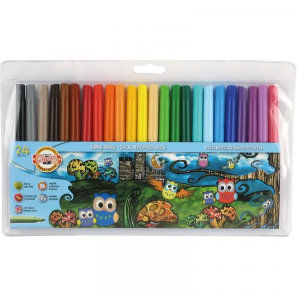 Фломастеры Koh-i-Noor Совушки, 24 шт. (1012ЕТ/24) - Pampik