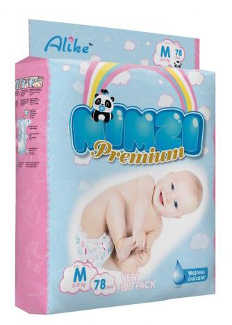 Підгузки на липучках Mimzi Premium M (5-11 кг), 78 шт. - Pampik - 3