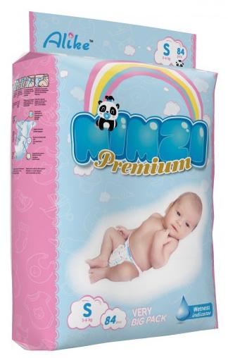 Підгузки на липучках Mimzi Premium S (3-6 кг), 84 шт. - Pampik - 3