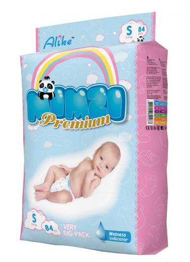 Підгузки на липучках Mimzi Premium S (3-6 кг), 84 шт. - Pampik - 2