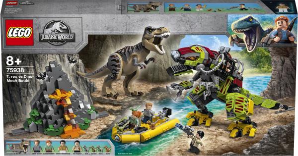 

Конструктор LEGO Jurassic World Бой тираннозавра и робота-динозавра, 716 деталей (75938