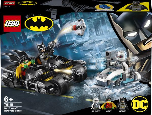 

Конструктор LEGO Super Heroes Гонка на мотоциклах с Мистером Фризом, 200 деталей (76118