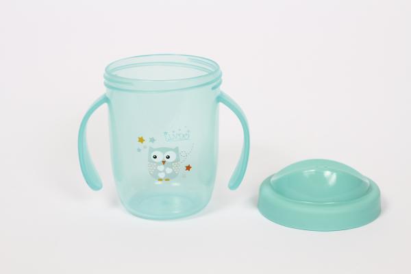 Поїльник-непроливайка Lindo, з ручками, 6+ міс., 210 мл, зелений (Li 709 зел) - Pampik - 2