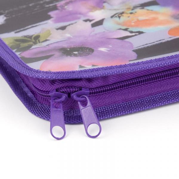 Папка об'ємна на блискавці B5 Kite Flowers (K18-203-2) - Pampik - 3