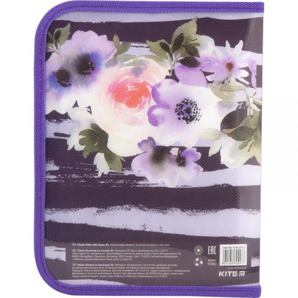 Папка об'ємна на блискавці B5 Kite Flowers (K18-203-2) - Pampik - 2