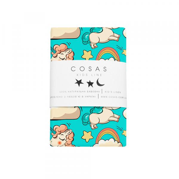 Наволочка Cosas Єдиноріг, бязь, 70х50 см, м'ятний - Pampik - 2