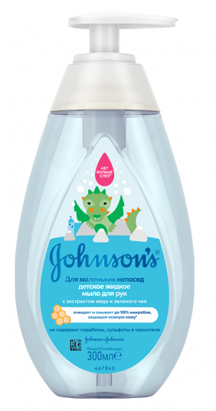 

Антибактериальное жидкое мыло для рук Johnson's® Baby Для маленьких непосед, 300 мл