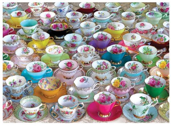 Пазл EuroGraphics Колекція чайних чашок, 1000 елементів (6000-5314) - Pampik - 2