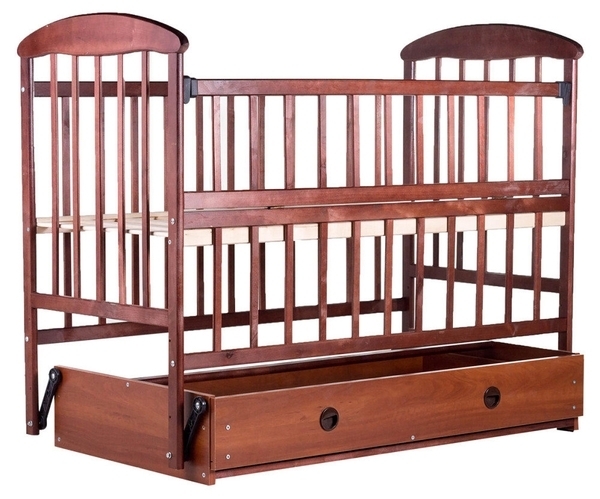 Дитяче ліжко Наталка ОТМЯО, з ящиком і маятником, вільха темна (20113) - Pampik - 3