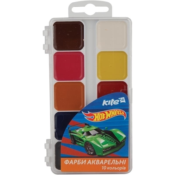 

Акварельные краски Kite Hot Wheels, 10 цветов (HW17-060