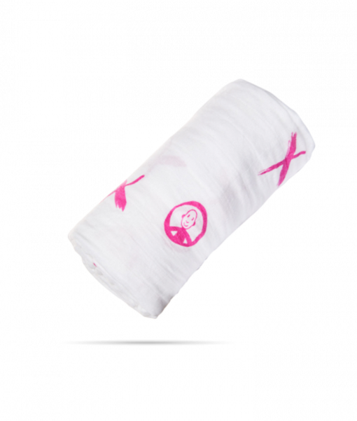 Набор пеленок Matchistick Monkey, из 100% органического хлопка Muslin, 70х70 см, розовый, 3 шт. (MM-LOCM-003) - Pampik - 5