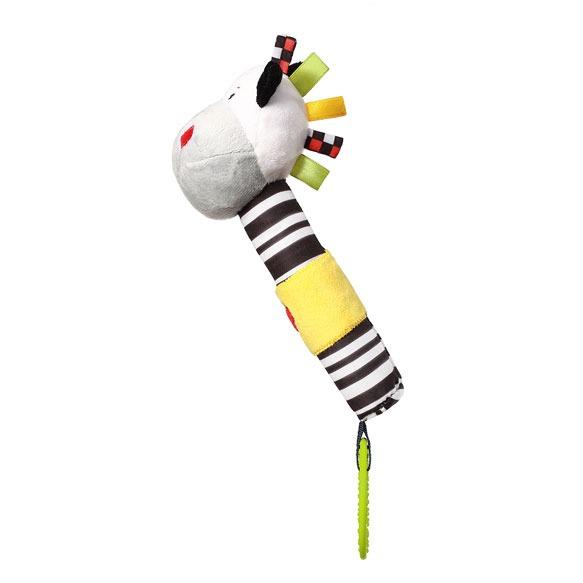 Игрушка-подвеска с пищалкой BabyOno Зебра Зак, 30 см (634) - Pampik - 3