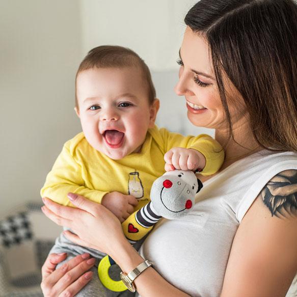 Игрушка-подвеска с пищалкой BabyOno Зебра Зак, 30 см (634) - Pampik - 6