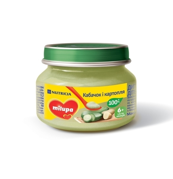 Пюре Milupa Кабачок і картопля, 80 г - Pampik
