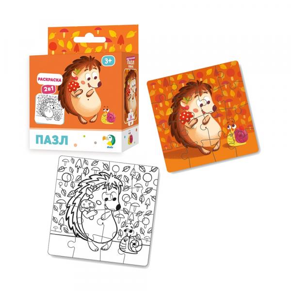 Пазл DoDo 2 в 1 Їжачок, 16 шт. (300119) - Pampik - 2