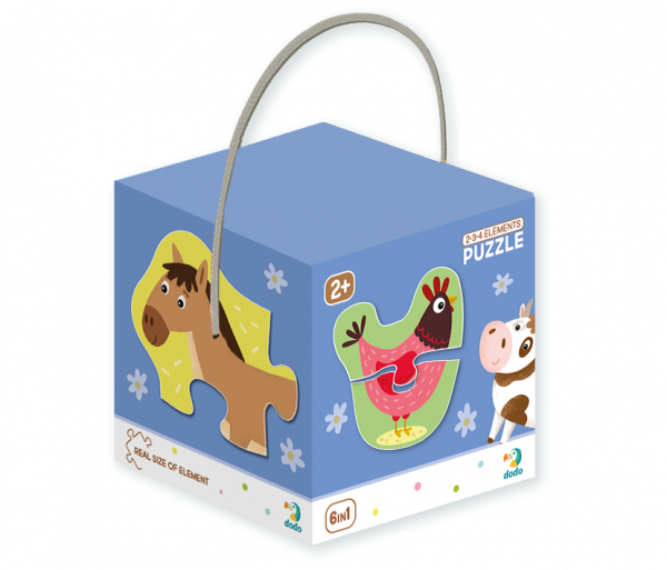 Пазл DoDo 6 в 1 Домашние животные, 18 шт. (300152) - Pampik - 2