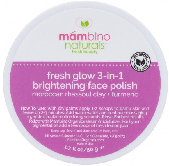 Скраб для обличчя Mambino Organics Сяйво свіжості 3 в 1, очищення-освітлення-сяйво, 50 г - Pampik - 2