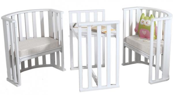 Кроватка-трансформер 3 в 1 Trama Transformer, белый (8312620) - Pampik - 3