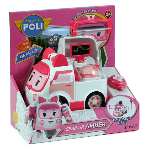 Машинка Robocar Poli Ембер з аксесуарами (83393) - Pampik