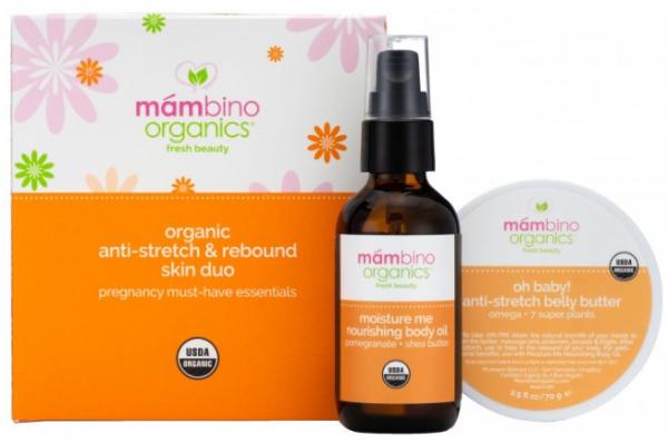 Набір проти розтяжок і для додання пружності шкірі Mambino Organics, 60 мл + 70 г - Pampik
