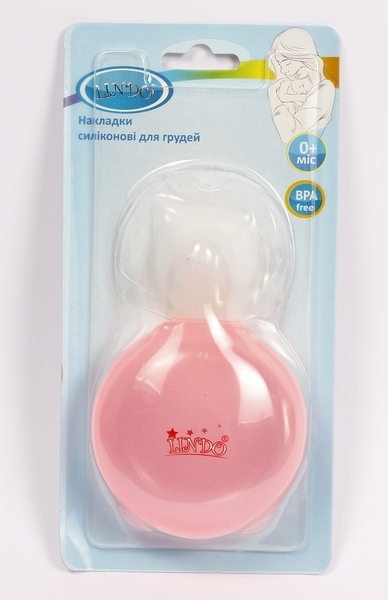 Накладки для груди Lindo, силиконовые, в контейнере, коралл (Li 802 роз) - Pampik - 6