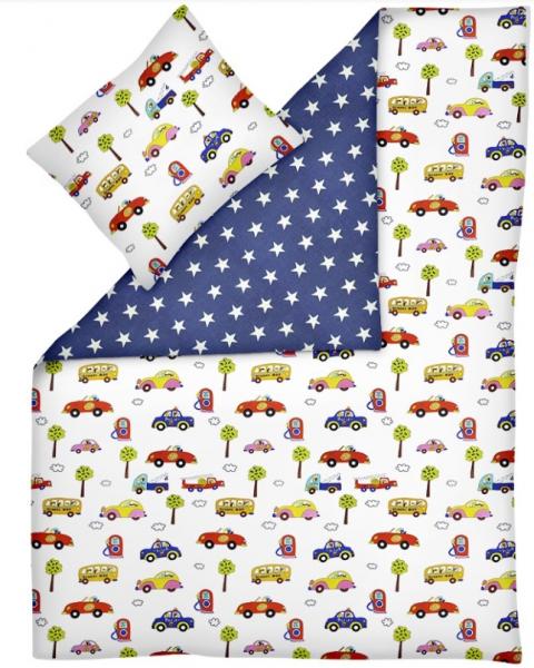 Комплект постільної білизни Cosas Машинки, бязь, 140х110 см, різнобарв'я - Pampik - 2