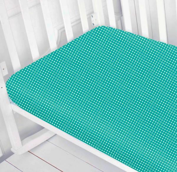 Простирадло на резинці Cosas Преміум, 120х60 см, м'ятний - Pampik - 2